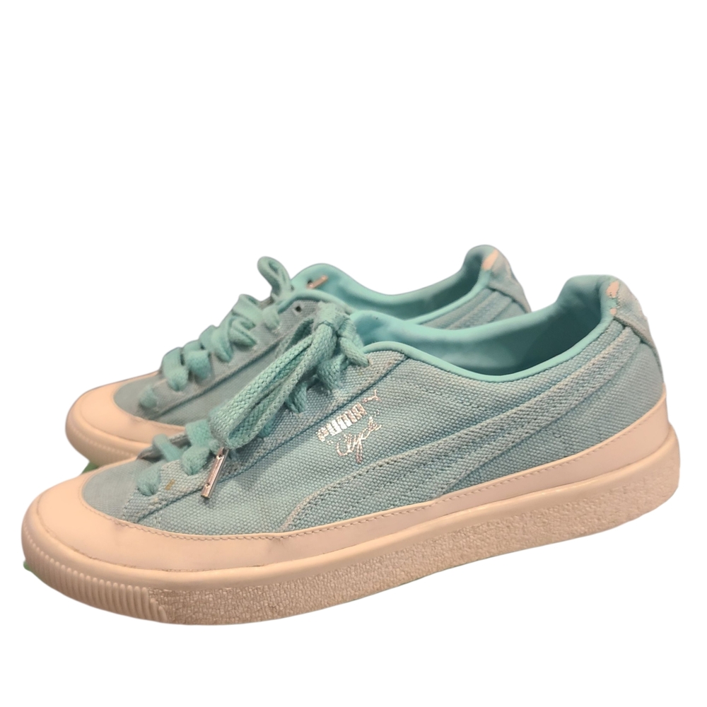 Puma Clyde Diamond Teal Blue Sneakers